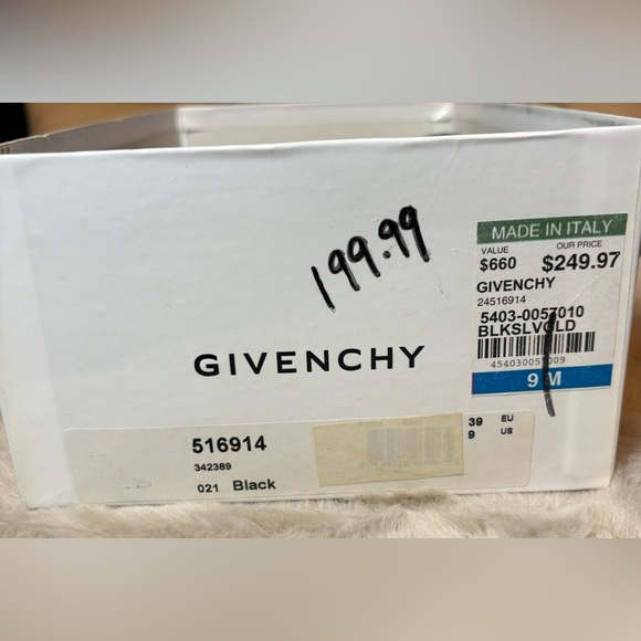 Givenchy Wool Covered Black Leather Pumps Size 9 - box w/o cover,protective bags